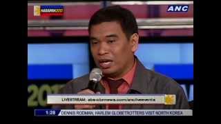 Prof. Danilo Arao serves as guest analyst for Harapan 2013 (ANC, Feb. 26, 2013)