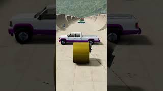 99 ton pure gold coil vs cars WHICH CAR SURVIVES THE GOLD COIL #beamngdrive #simulation #shorts