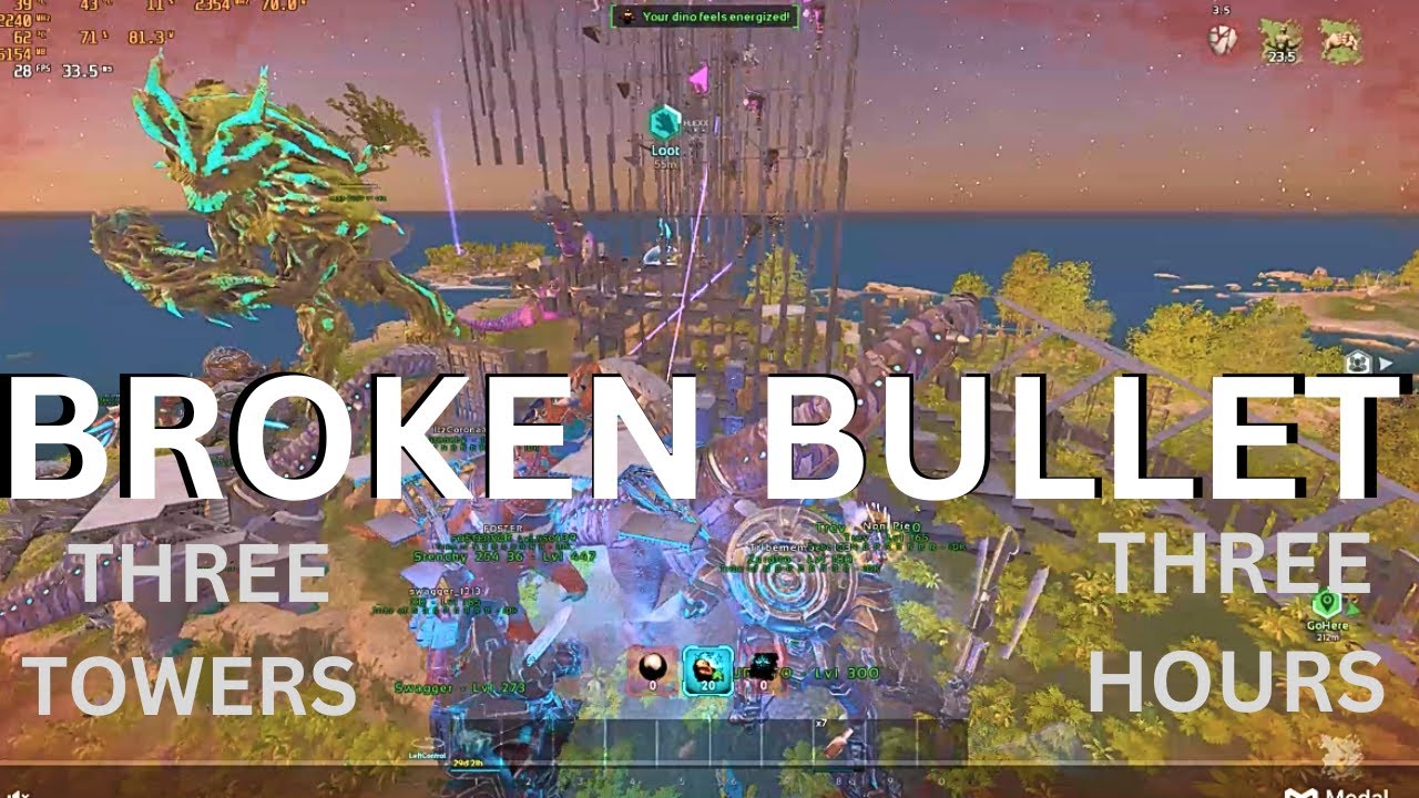 ST6 FOB BROKEN BULLET WIPING 3 TOWERS ARK 1X PVP