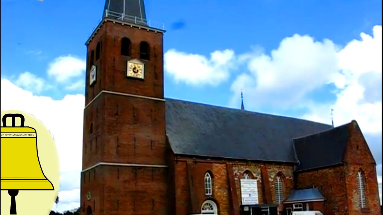 Hallum Friesland: Kerkklok van de Hervormde kerk (klok 2) - YouTube