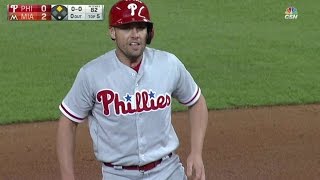 PHI@MIA: Bourjos hustles to get to second for double