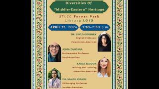 Dr. Sahar Joakim as Panelist on Diversities in the Middle East