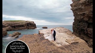 Postboda con Dron en Ribadeo, Galicia · Trash the Dress Dron in Galicia (Spain)