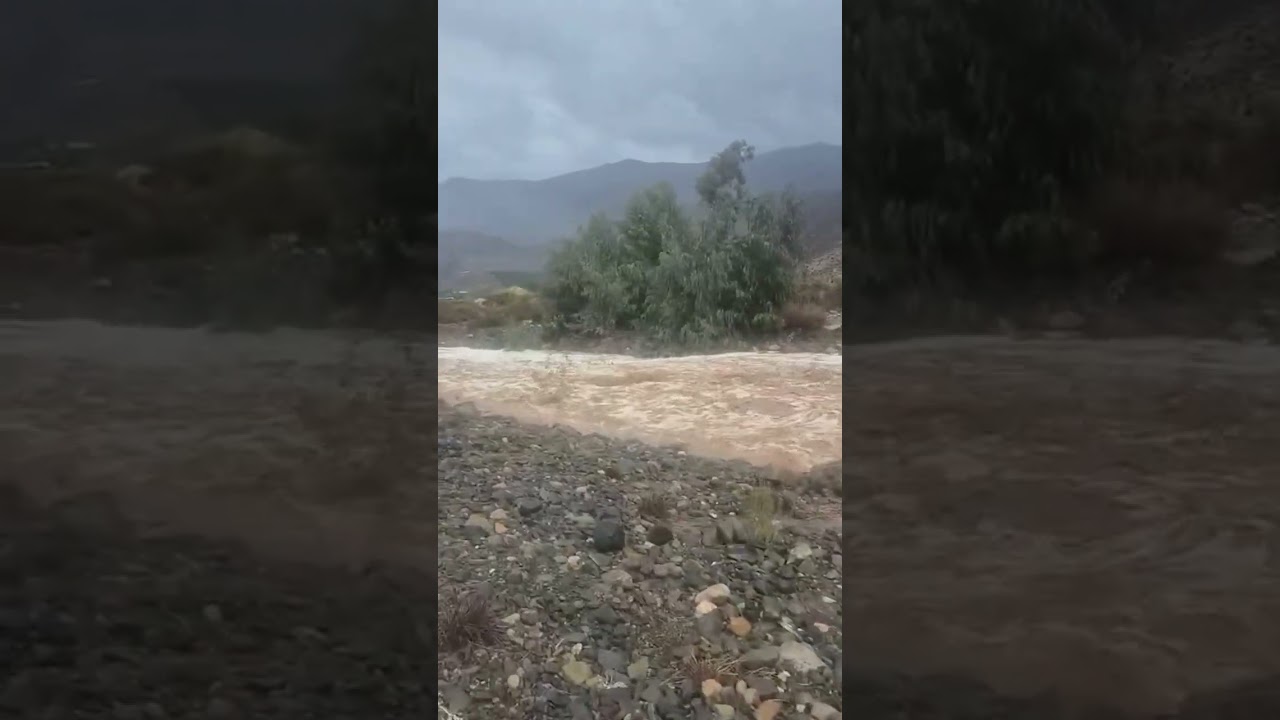 Captan momento en que Río Petorca se junta con río Las Palmas en medio de sistema frontal