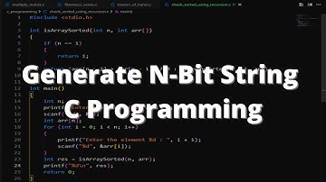 Generate N-Bit Binary string in C/C++