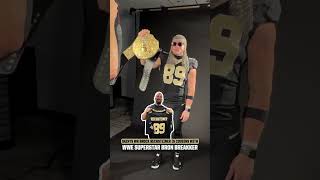 Brock Rechsteiner boasts WWE family ties to Bron Breakker ⚜️ #saints #nfl