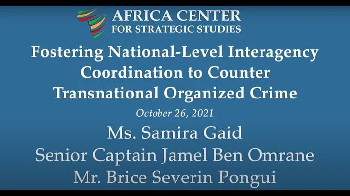 Fostering National-Level Interagency Coordination to Counter Transnational Organized Crime