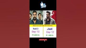 Raid 2 V/S Jaat India Net Collection Day- 12 || #raid2 #ajaydevgan #jaat #sunnydeol #shorts