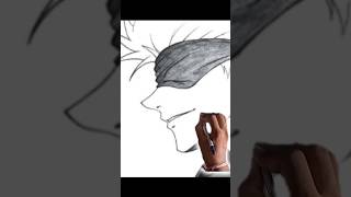 how to draw Gojo Satoru step by step in this easy anime drawing tutorial! 👁️✨ #shorts #drawing