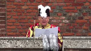 Charles III proclaimed king from palace balcony