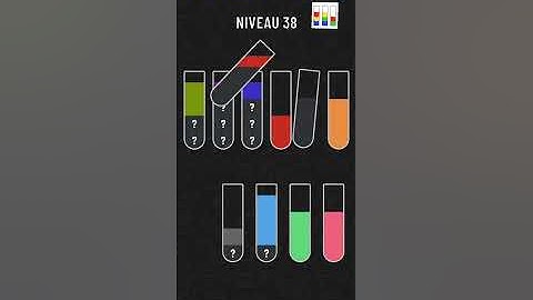 Water sort - color puzzle game level 38 solution