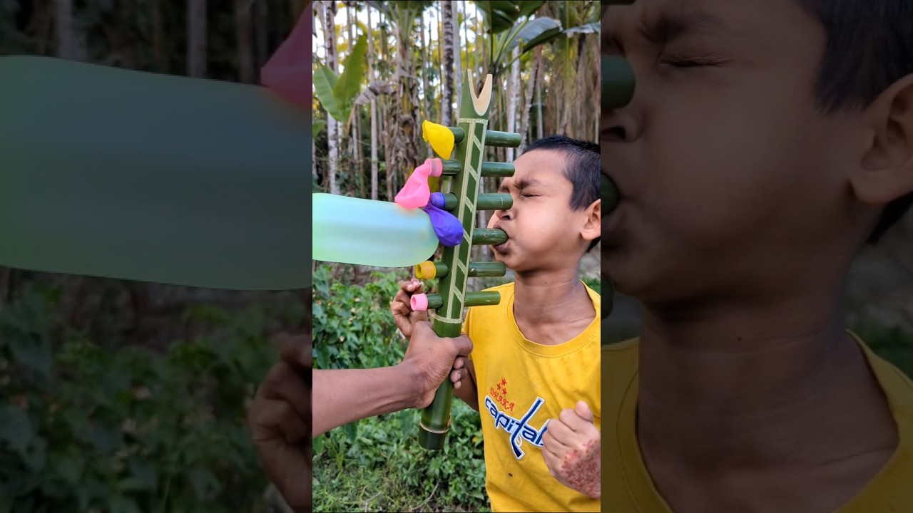 Creative Bamboo Balloon Build Inside Mini Bus | DIY Eco Craft Satisfying ASMR