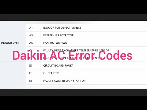 Daikin Inverter AC Error Codes List 2023 latest  #daikin #airconditioner