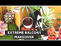 Extreme balcony makeover  lifeless to colorful  balcony decor ideas  balcony makeover in budget