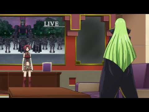 Code Geass: Lelouch of the Rebellion R2 - Episode 3 - C.C. as Zero and Kallen fails at Zero disguise