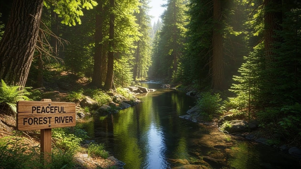 Flowing River Water 🌊 Gentle Stream Sound for Sleep, Focus, and Relaxation #658