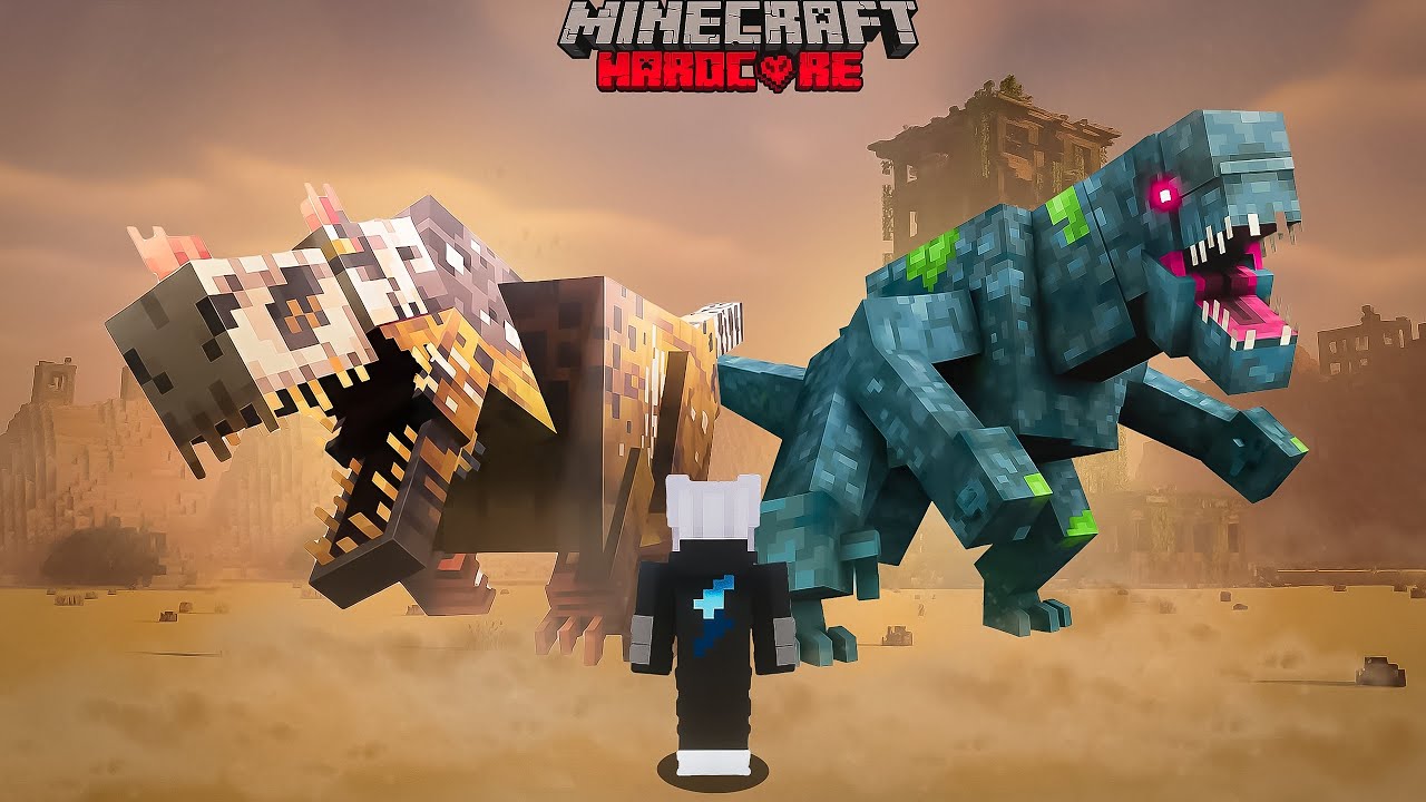 I Spent 100 Days With DISTORTUS Rex in Hardcore Minecraft !!