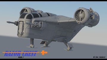 Razor Crest from the Mandalorian - 3D printed - Designed by Fine_Engineer