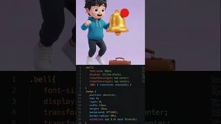 Episode 09 - CSS Bell Animation in 20 Lines of Code 🔥 | HTML & CSS Tutorial #cssanimation #shorts