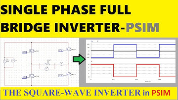 SINGLE PHASE FULL BRIDGE INVERTER in PSIM - Simulation of THE SQUARE-WAVE INVERTER in PSIM
