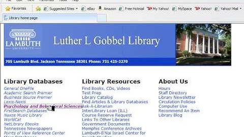 Log on to databases from off campus