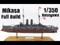 I.J.N Battleship Mikasa, Hasegawa 1/350 Full Build.