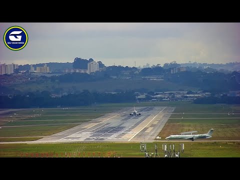 Decolagem do Embraer E-99 de Vigilância Aérea da FAB em Guarulhos