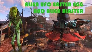 Fallout 4 Alien UFO Easter egg And Alien Blaster Pistol