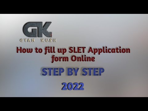 How to fill up SLET application form 2022||