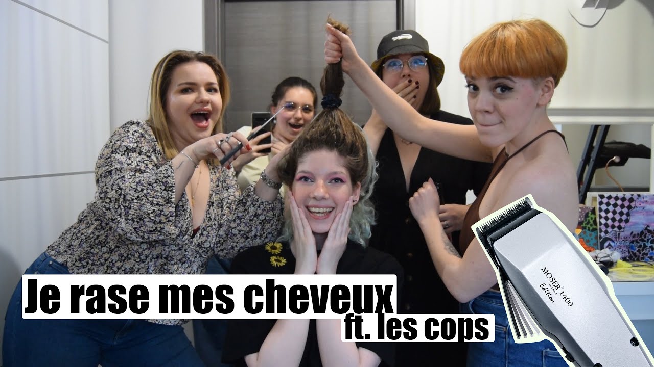 Je me RASE LE CRÂNE (adieu cheveux bouclés 😢) (ça tourne mal : la tondeuse lâche) ft. Les copines