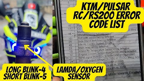 Pulsar RS200 Malfunction Light Blinking | Oxygen Sensor kaise Check Kare?