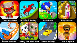 Talking Tom Blast Park, Hill Climb Racing, Cat Runner, Talking Tom Candy Run, Zombie Tsunami... screenshot 5