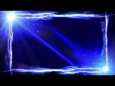 Lightning Frame Of Light In Dark Blue Background