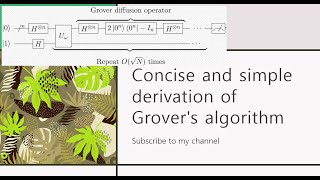 Concise and simple derivation of Grover's algorithm