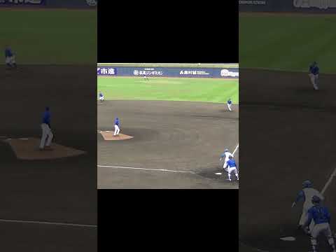古川裕大センターへツーベースヒットを放つ（2024年4月23日 日本ハムファイターズ対 横浜DeNAベイスターズ 2軍） #古川裕大