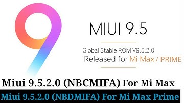 Mi Max / Prime - Miui 9.5.2.0 (NBCMIFA) Global Stable ROM Released