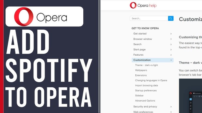 Sidebar for  Music extension - Opera add-ons