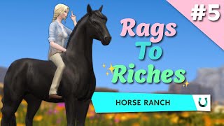 I BOUGHT A FRIESIAN STALLION! SIMS 4 RAGS TO RICHES - Horse Edition Episode #5 | Pinehaven