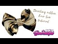 Swirling ribbon hair bow tutorial/ how to make hair bows / laço de fita