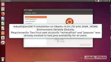 AdoptOpenJDK 11 Installation on Ubuntu 14.04 LTS and set JAVA_HOME Environment Variable Globally