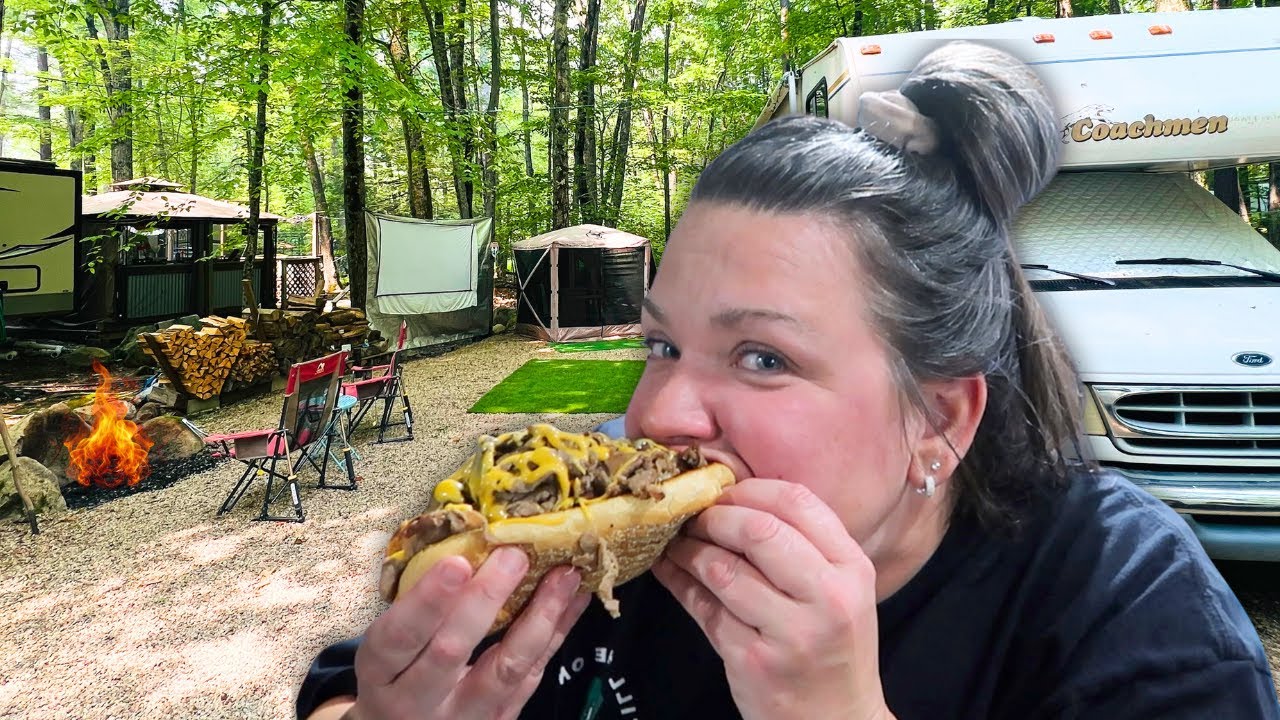 Campfire Meets Philly : Blackstone Cheesesteaks At Our Campsite ( RV HOME VLOG)