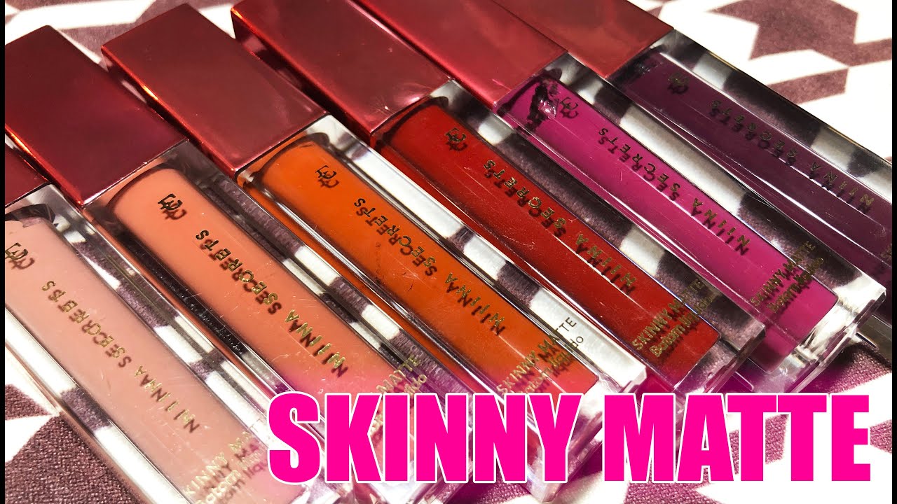 USEI TODAS AS CORES DO BATOM NIINA SECRETS *SKINNY MATTE* COM A EUDORA | Geek Beauty Blog