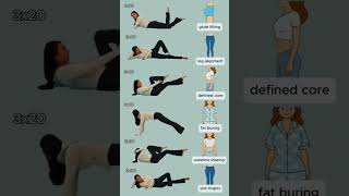 Floor Workout for Slim Thighs & Defined Core #fitness #usa #gym #shorts