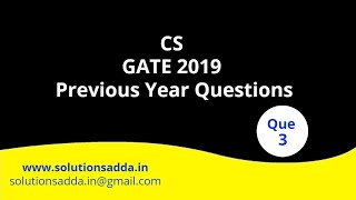 CS GATE PYQs | GATE 2019 Solutions | Solutions Adda | DLD | Logic Gates | Q3 | GATE 2022