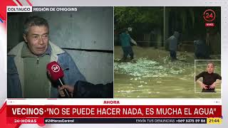 Más de 50 familias afectadas por desborde de río Cachapoal en diversos sectores de Coltauco