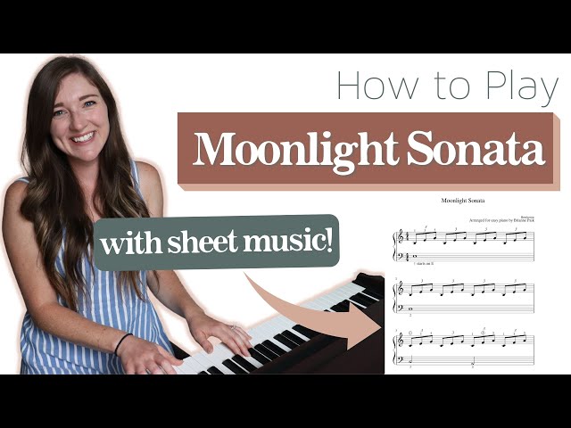 How to Play Moonlight Sonata on the Piano // SUPER EASY! class=