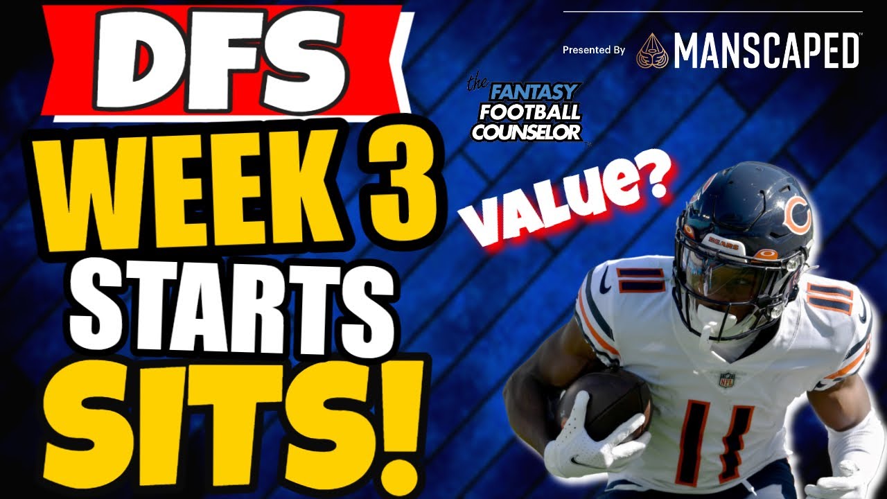 starts-and-sits-for-nfl-week-3-dfs-optimal-plays-youtube