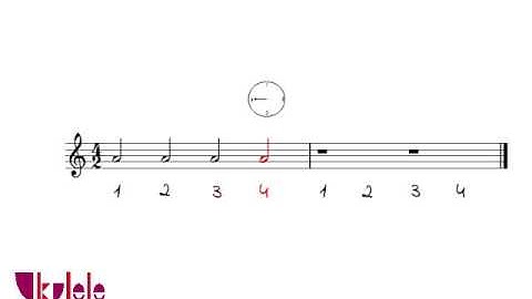 Example 8, Reading Music in 4/2 Time.