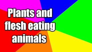 (Plants and flesh eating animals) (lesson 4)(class 3)