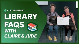 Library FAQs with Claire and Jude | TL Robertson Library 💪📚